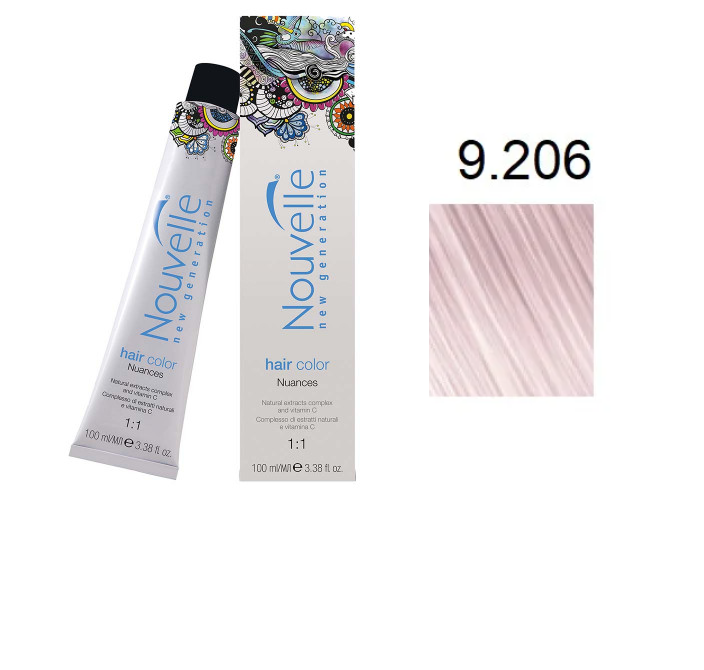 

Краска для волос Nouvelle Hair Color 9.206 розовый лёд 100 мл