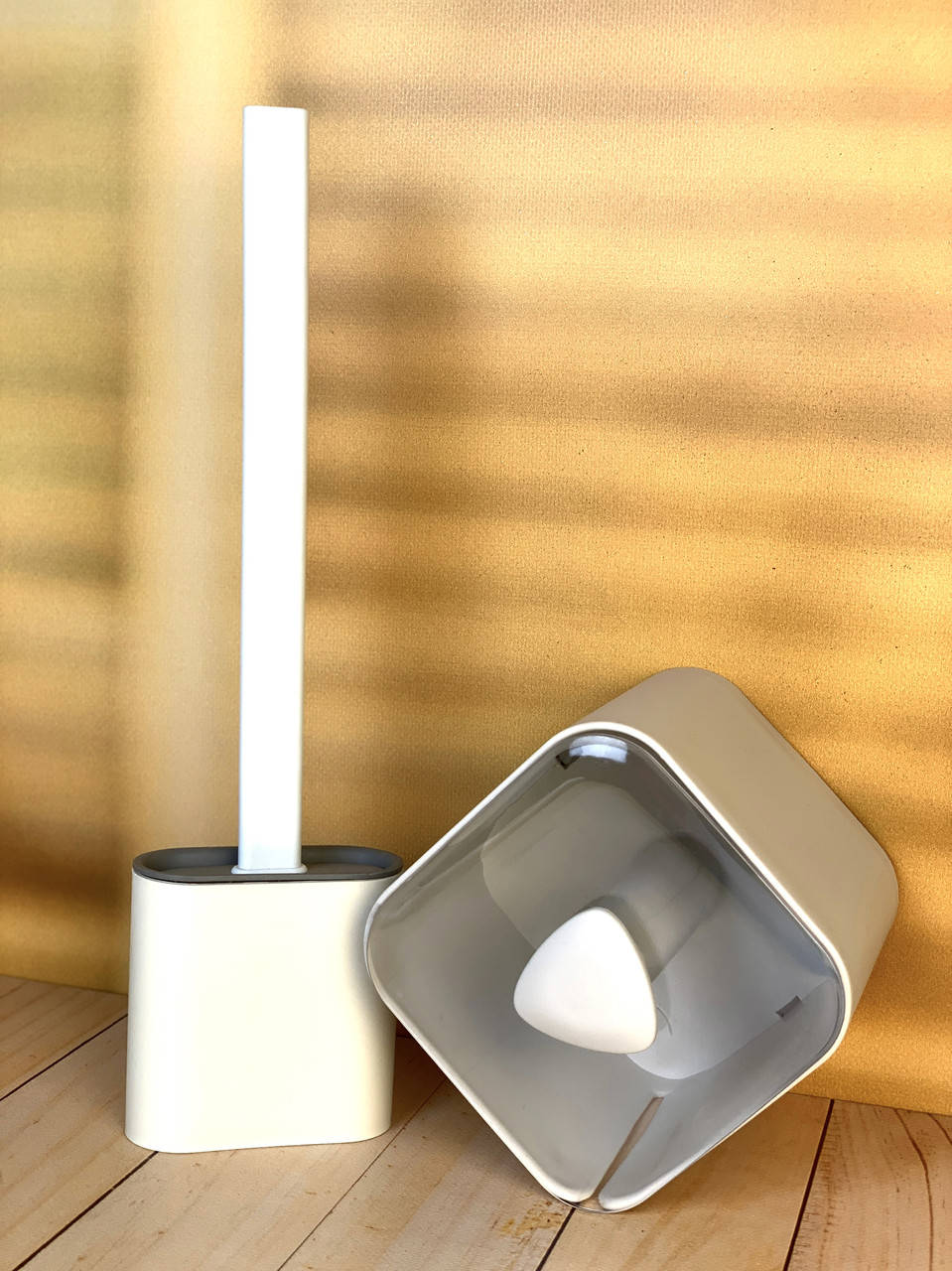 

Стильный Комплект ершик для унитаза и держатель для туалетной бумаги, Белый