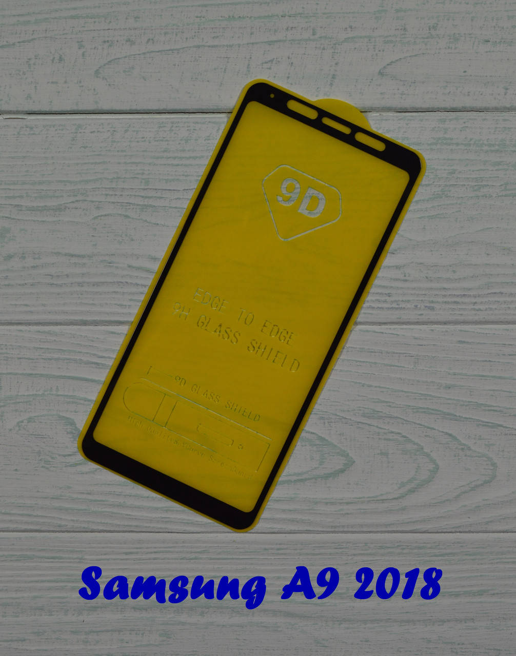 

Защитное стекло на экран Samsung A9 2018 клей по всей поверхности, Черный
