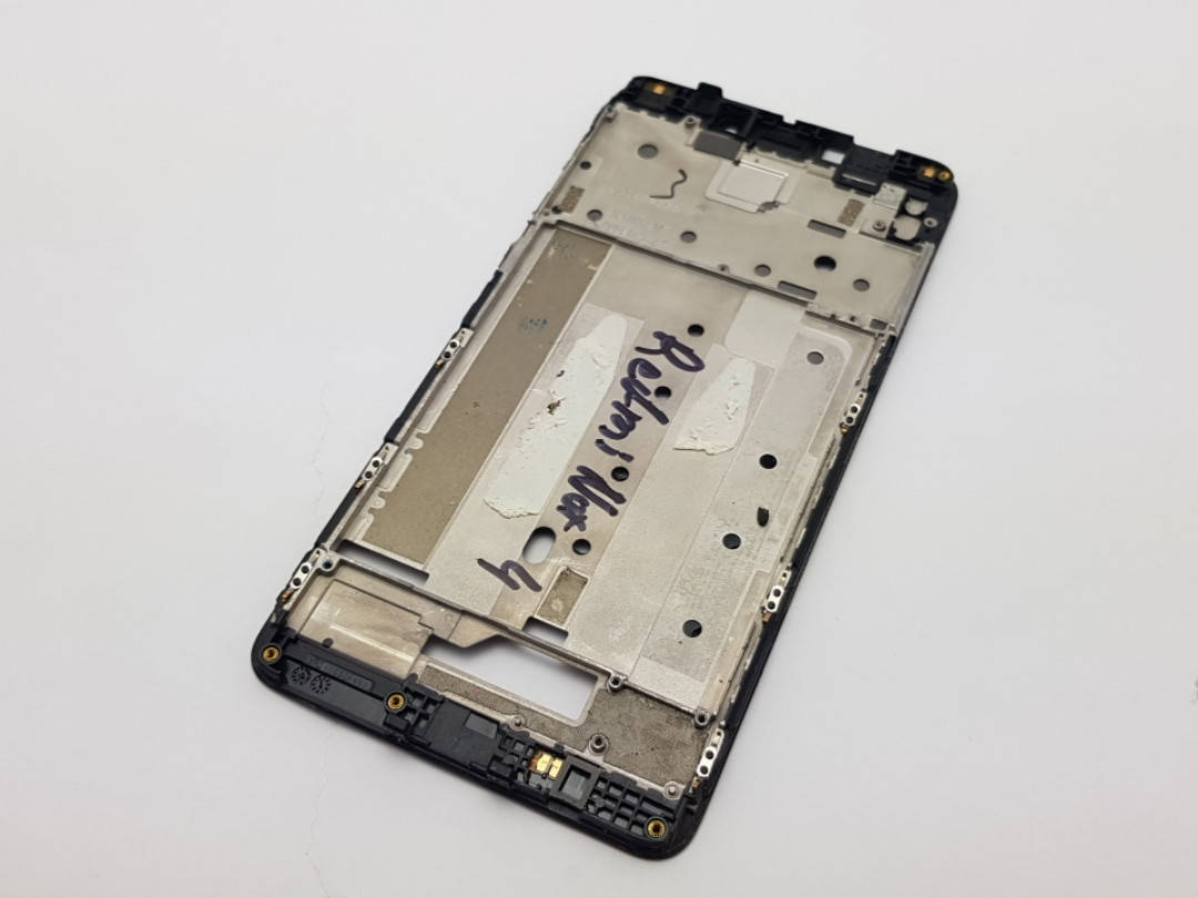 

Рамка дисплея Xiaomi Redmi Note 4 черная Сервисный оригинал с разборки, Черный