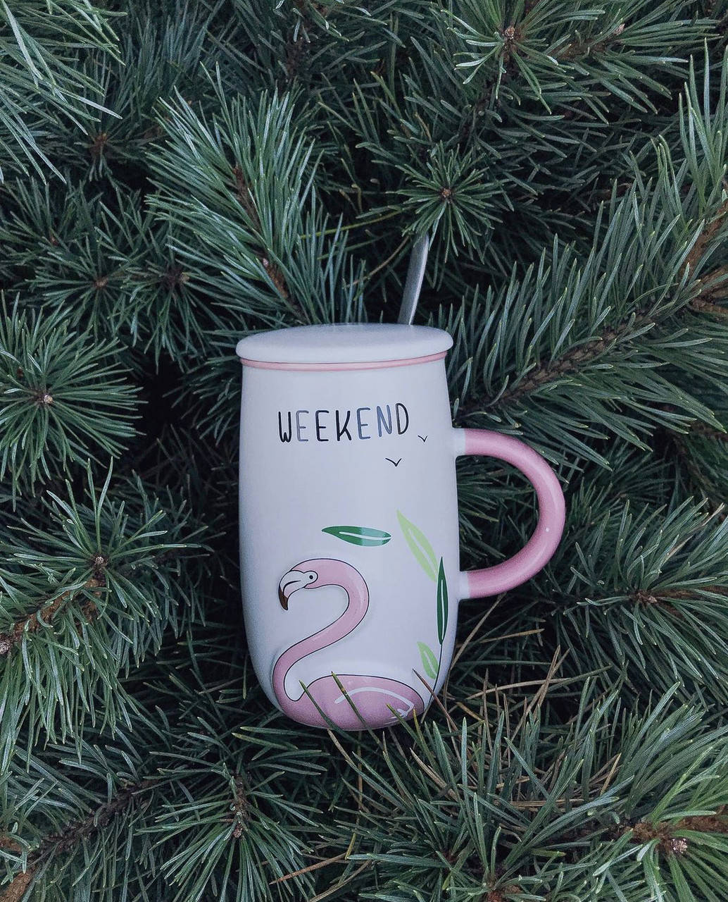 

Кружка чашка з фламінго Weekend