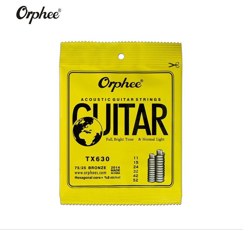 

Струны для акустической гитары фосфорная бронза Orphee TX-630 Normal Light оригинал 11-52