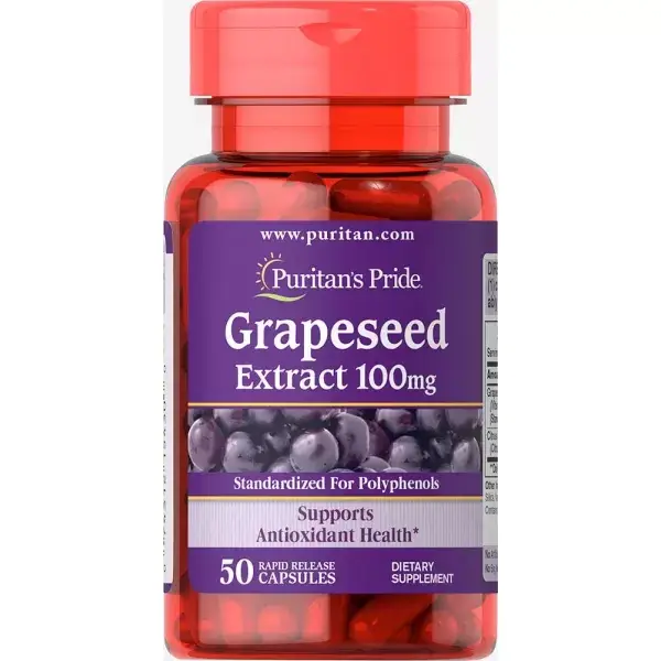 

Экстракт виноградных косточек Puritan's Pride, Grapeseed Extract 100 мг 50 капсул (PTP-15430)