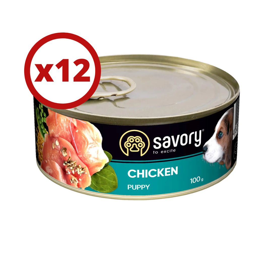 

Savory консервы для щенков 100г*12шт (курица)
