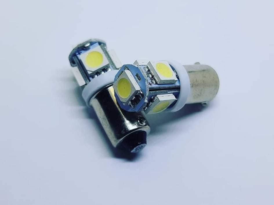 

Лампа Ba9s(T4W)A 12V LED 5х5050 white резистор