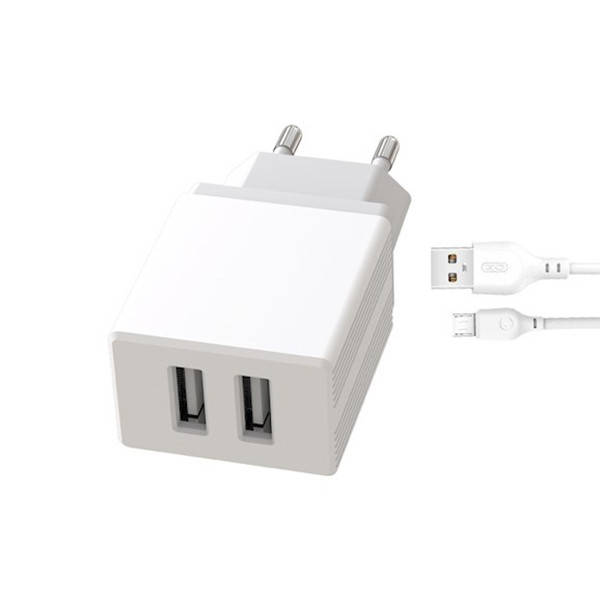 

СЗУ XO L75 + Micro USB cable White, Белый
