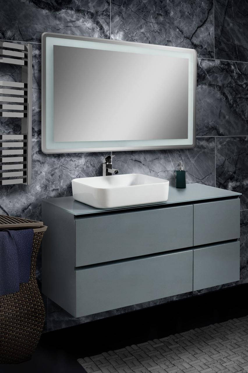 

Тумба в ванную комнату подвесная Velma 120 серая