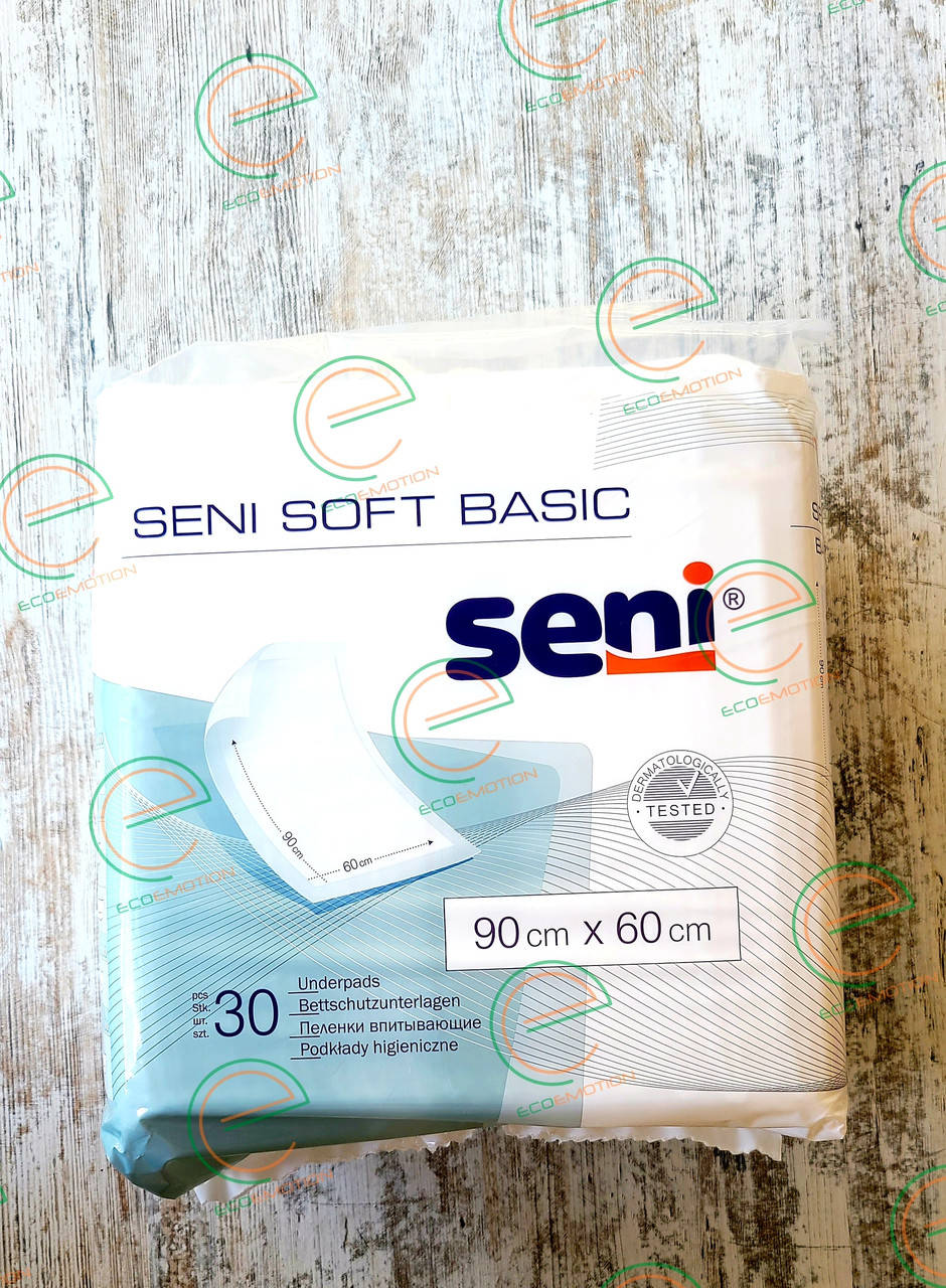 

Одноразовые пелёнки Seni Soft Basic 90x60 см, 30 шт./упак.