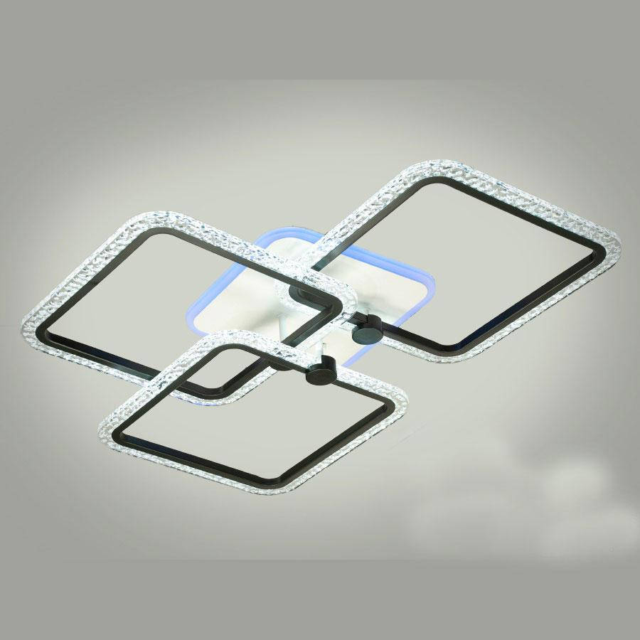 

Потолочная светодиодная люстра с пультом и подсветкой цвет серый 80W Diasha&MX2539/3L GR LED 3color dimmer