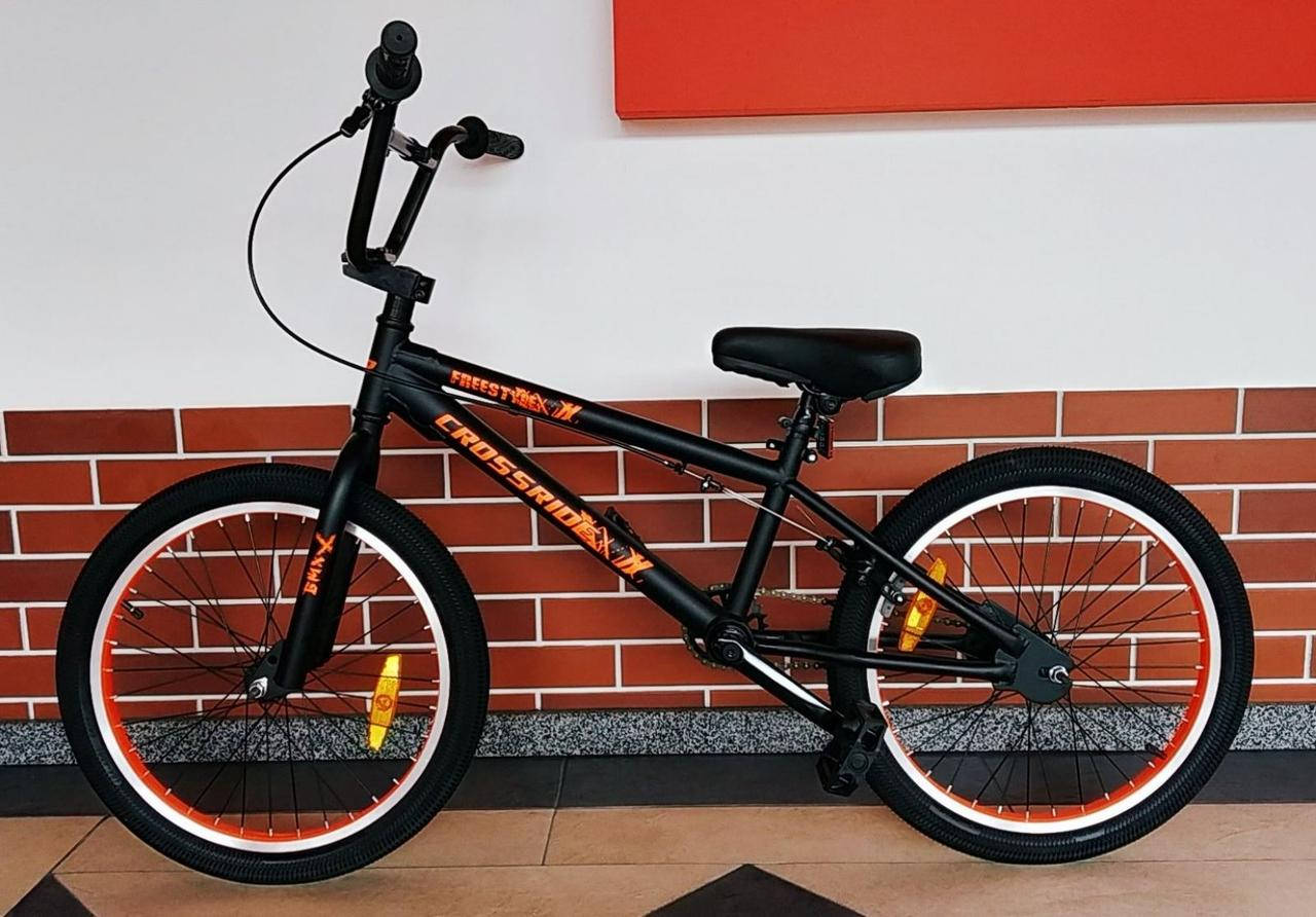 

Детский трюковой велосипед BMX CrossRide BMX-FRS ST Freestyle 20" 0485, Черный