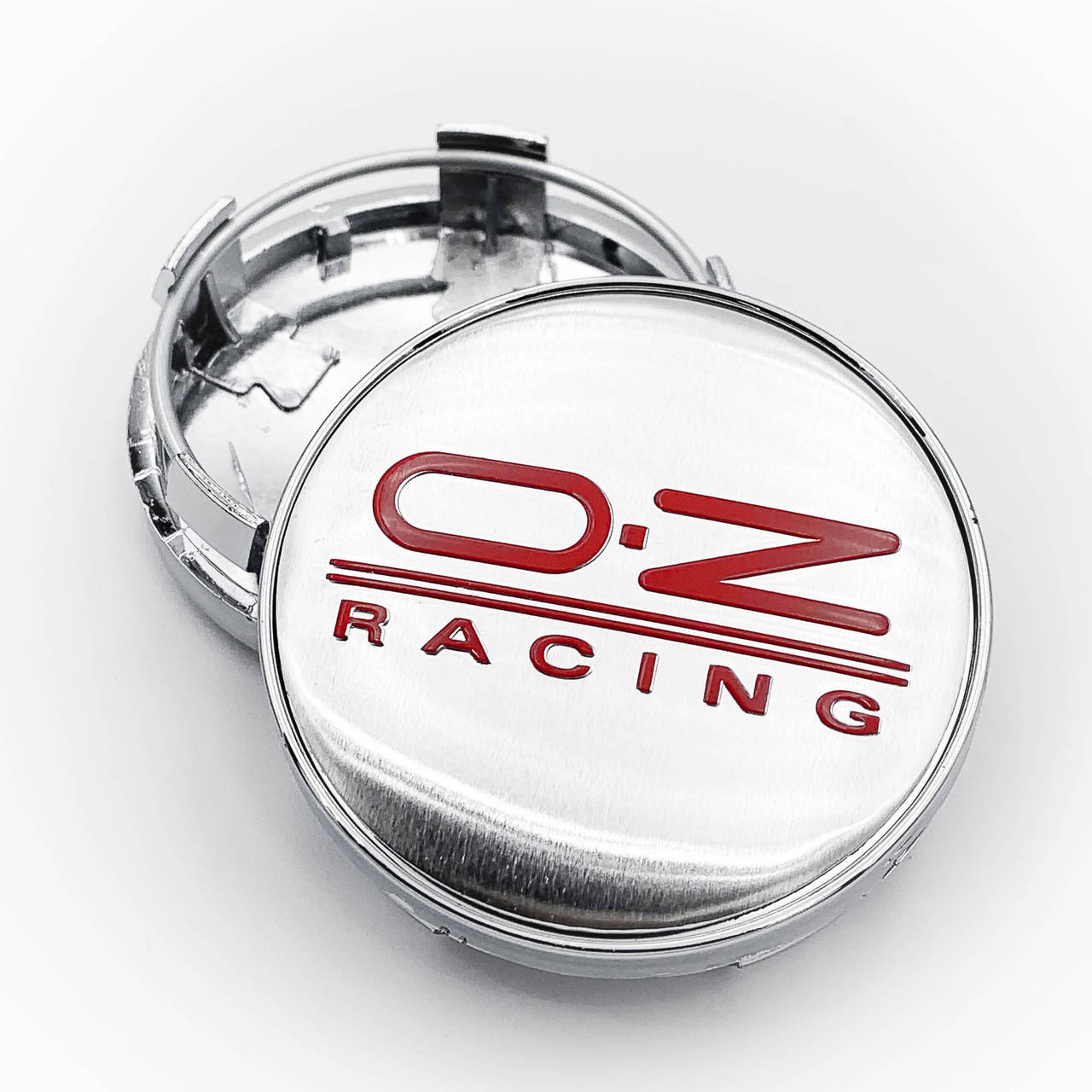 

Колпачки (заглушки) в литой диск OZ Racing 60 мм, Хром c Красным лого