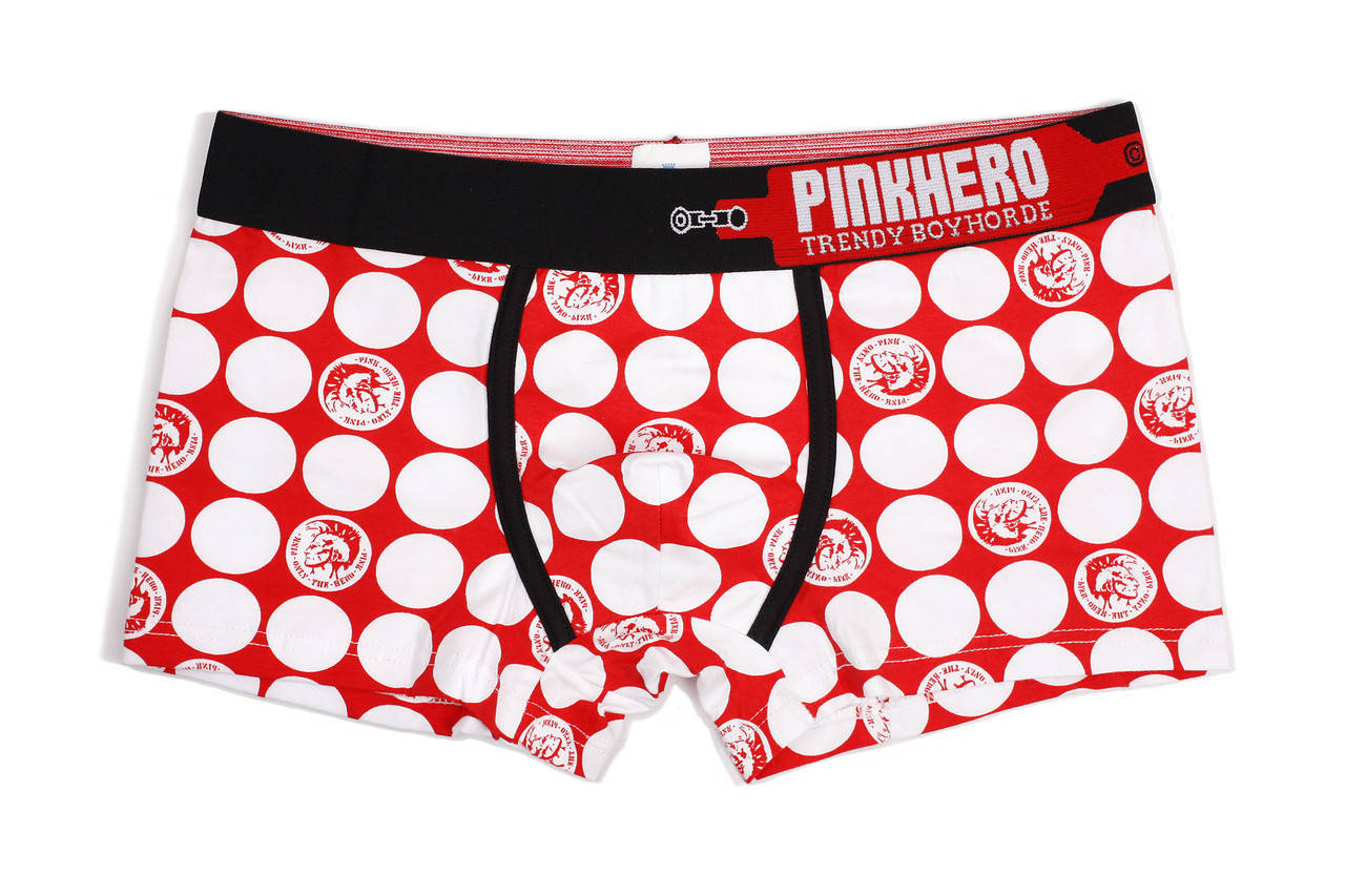 

Мужские трусы боксеры Pink hero (мужские хипсы транки) XXL, Красный