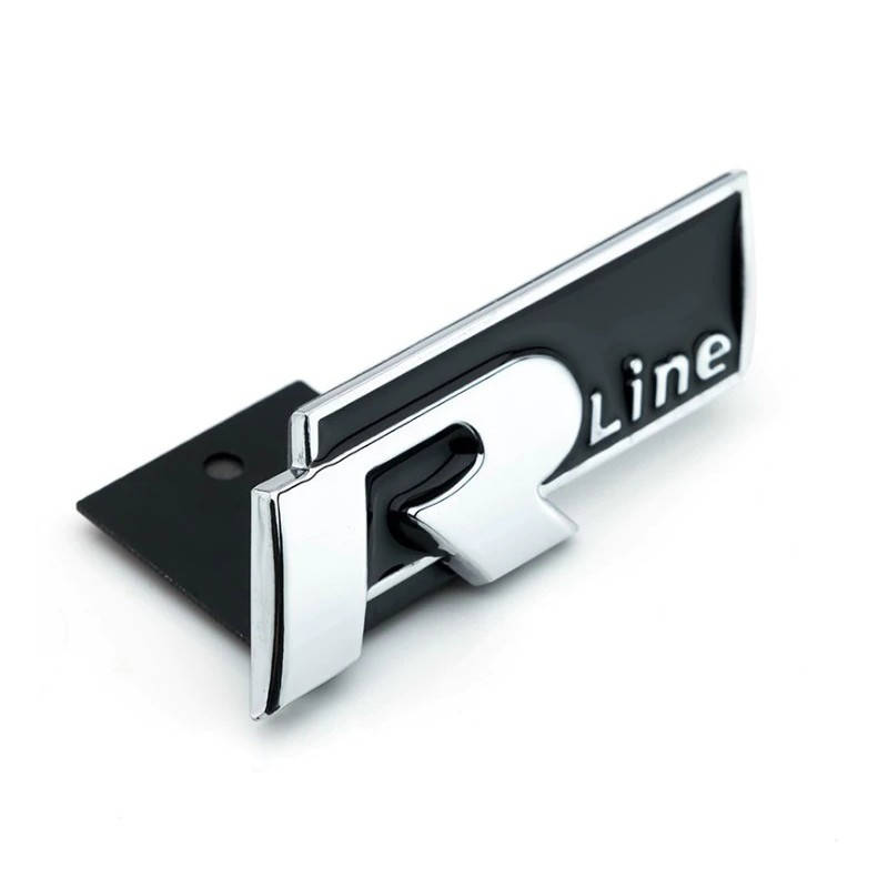 

3D эмблема "R-line" на решётку радиатора Черная на скотче