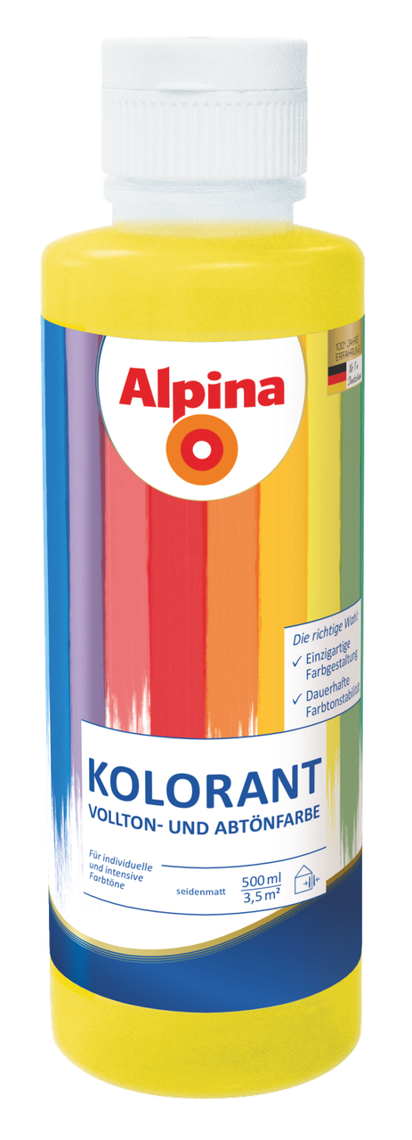 

Колорант для дисперсионных красок Alpina Kolorant Gelb (желтый) 0,5л