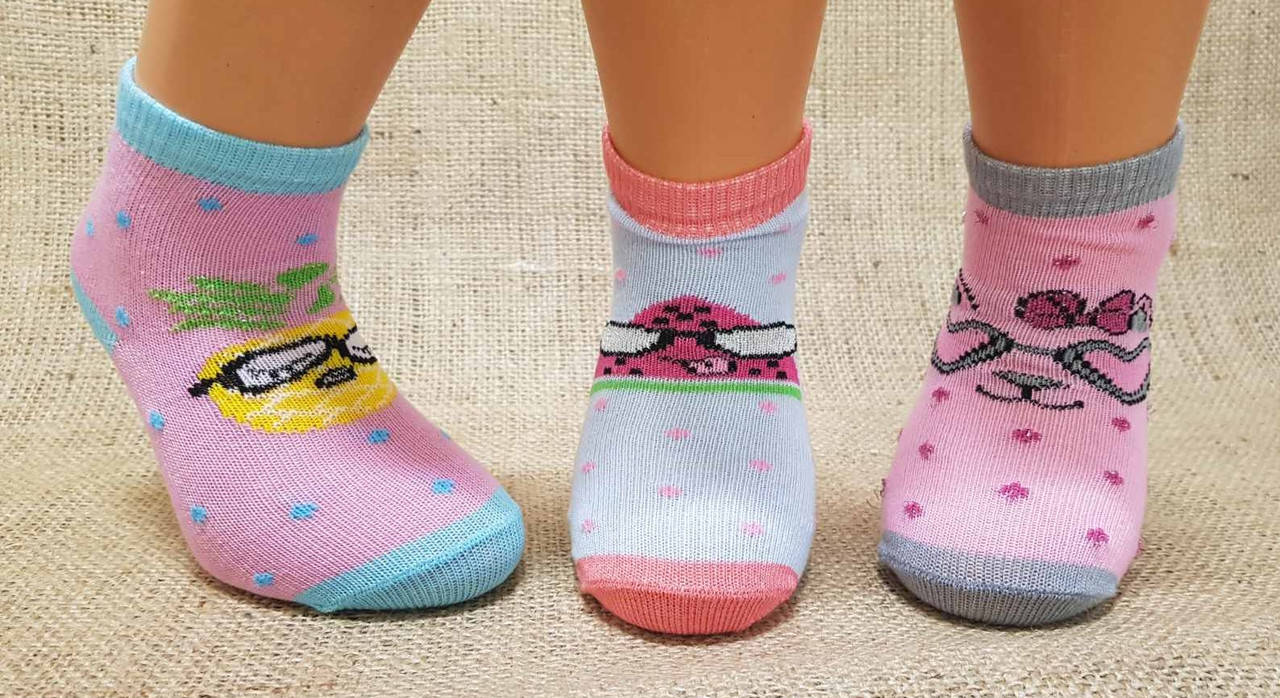 

Детские носки средние с хлопка для малышей Стиль люкс 14-16 очки