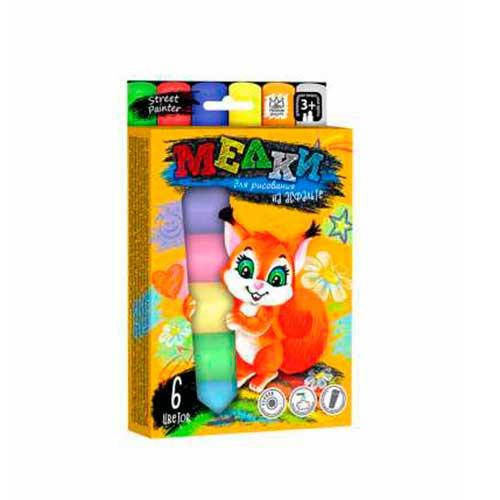 

Мелки цветные "Danko Toys" MEL-01-04U, 6 цветов, большие