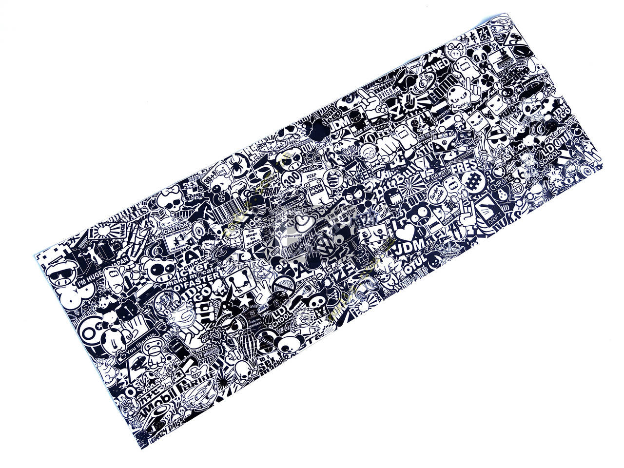 

Наклейка на автомобиль стикер Черно-белый (h=250 мм, l=680 мм)