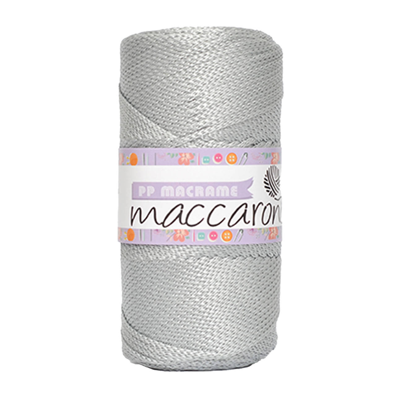 

Полипропиленовый шнур Maccaroni PP Macrame 2 mm Светло-серый