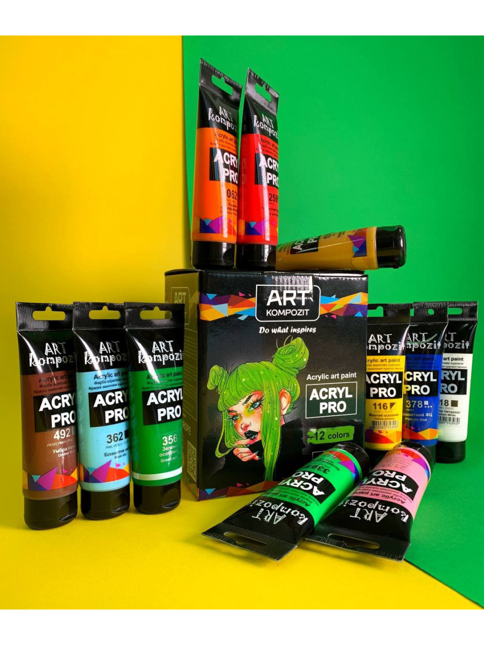 

Краска художественная Acryl PRO ART Kompozit (набор 12 шт по 75 мл)