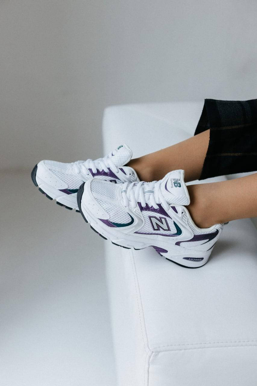 

New Balance женские весна/лето/осень белые кроссовки на шнурках. Демисезонные женские кожаные кроссы 37, Белый