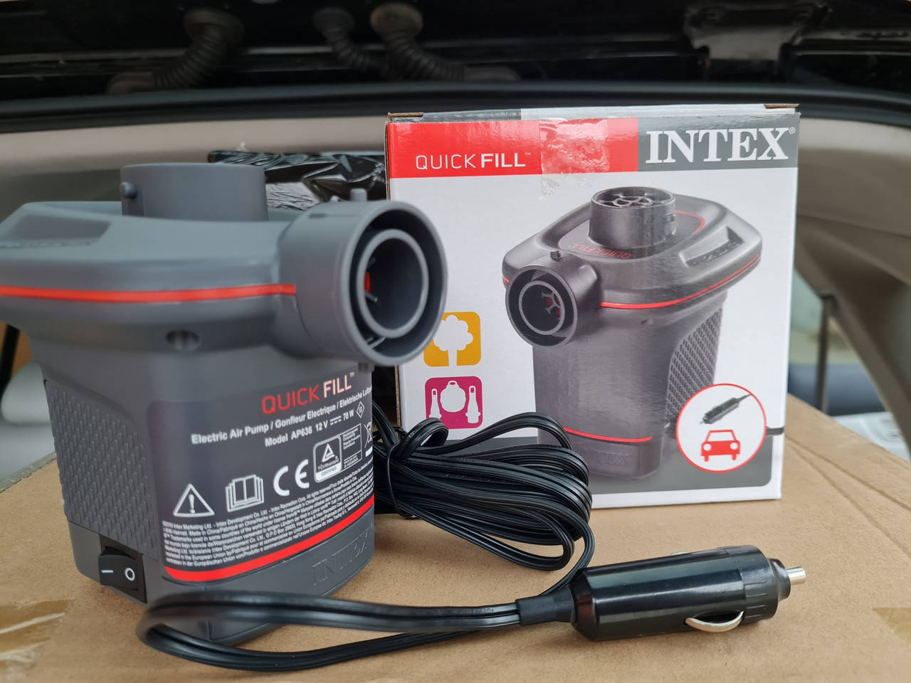 

Насос электрический, автомобильный насос Intex 66636 12V 11/8.9