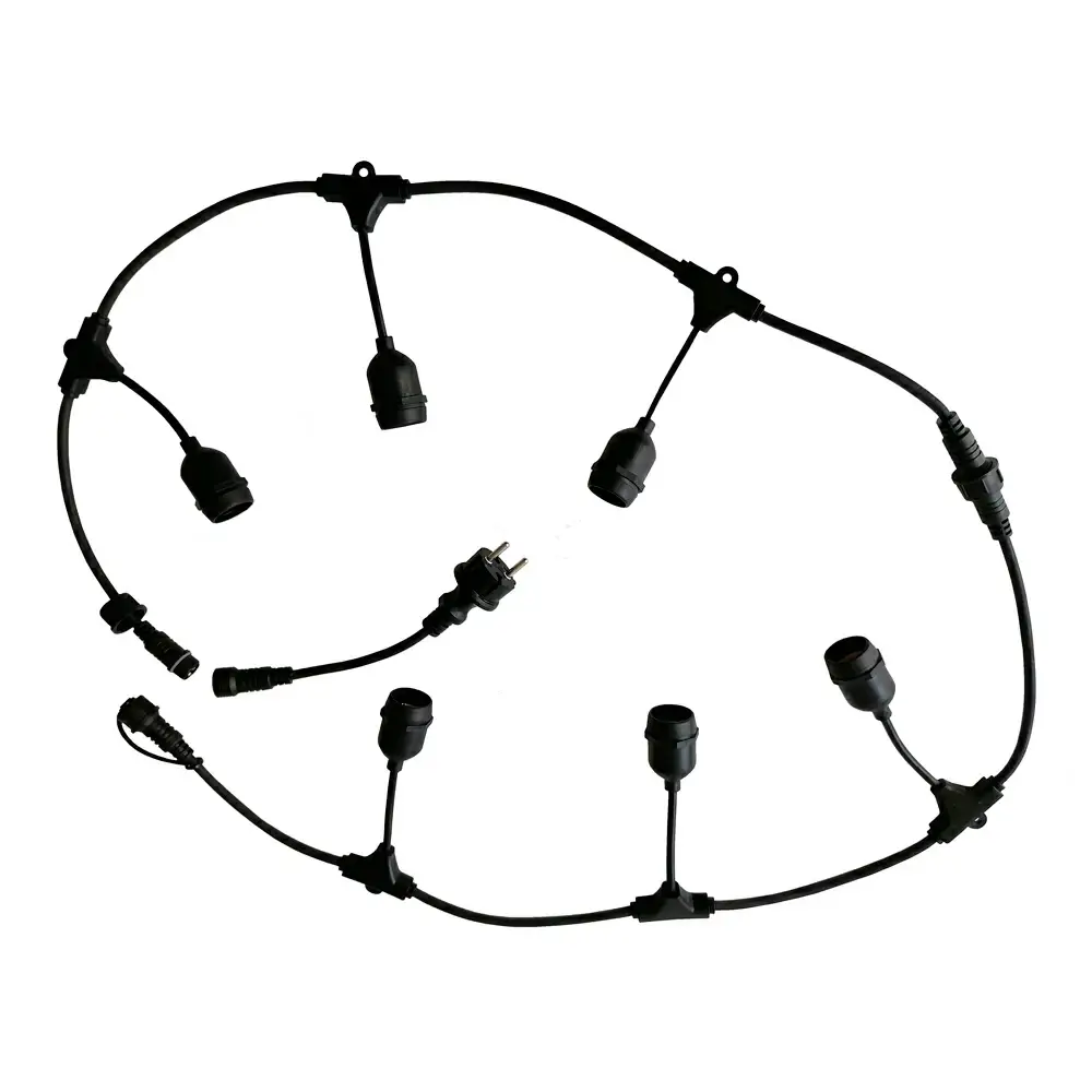 

Уличная гирлянда Velmax для ламп Е27х10шт черная 10 метров IP65 без ламп 21-55-19