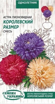 

Айстра Піоновидна КОРОЛІВСЬКИЙ РОЗМІР (суміш) 0,25г (Семена Украины)