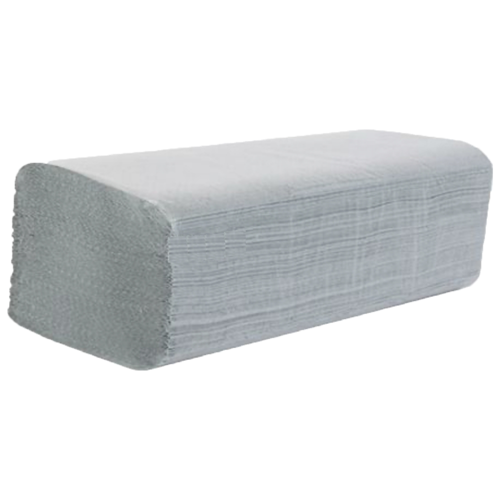 

Полотенце серое бумажное однослойное V-образное, 160 шт/уп, Серый