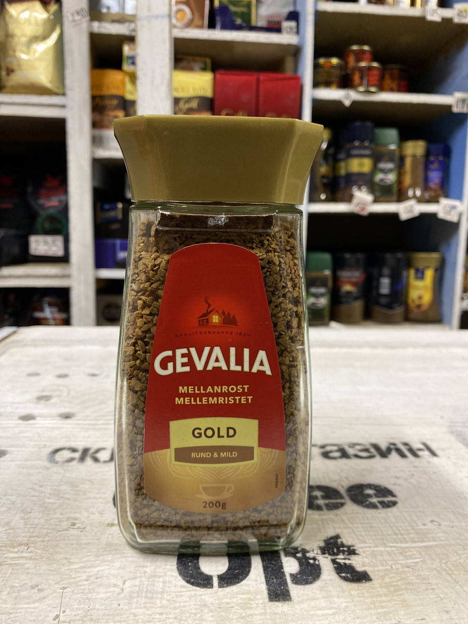 

Кофе растворимый GEVALIA Mellan Rost Gold 200 гр.