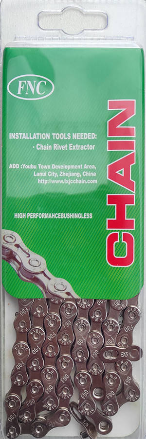 

Цепь велосипедная FNC F90, 9 скоростей, 116 звеньев