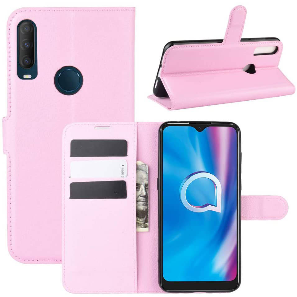 

Чехол-книжка Litchie Wallet для Alcatel 1SE (5030D) Pink, Светло-розовый