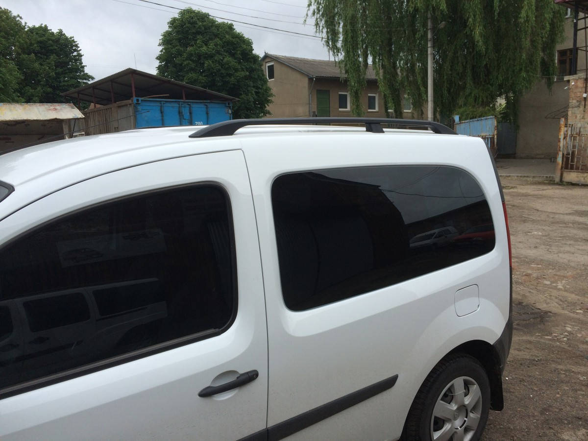 

Рейлинги черные - Renault Kangoo 2008+/2013+ Макси база, чугунные ножки