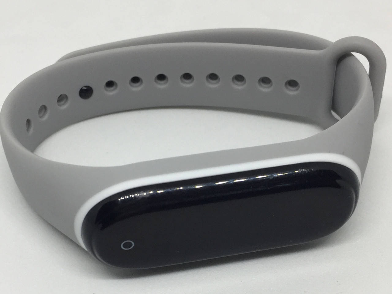 

Ремешок для фитнес-браслета Xiaomi mi band 3 ми бенд 4 двухцветный Серый / с белым