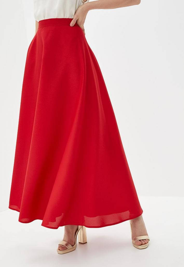 

Стильная и елегантная юбка-макси, Красный