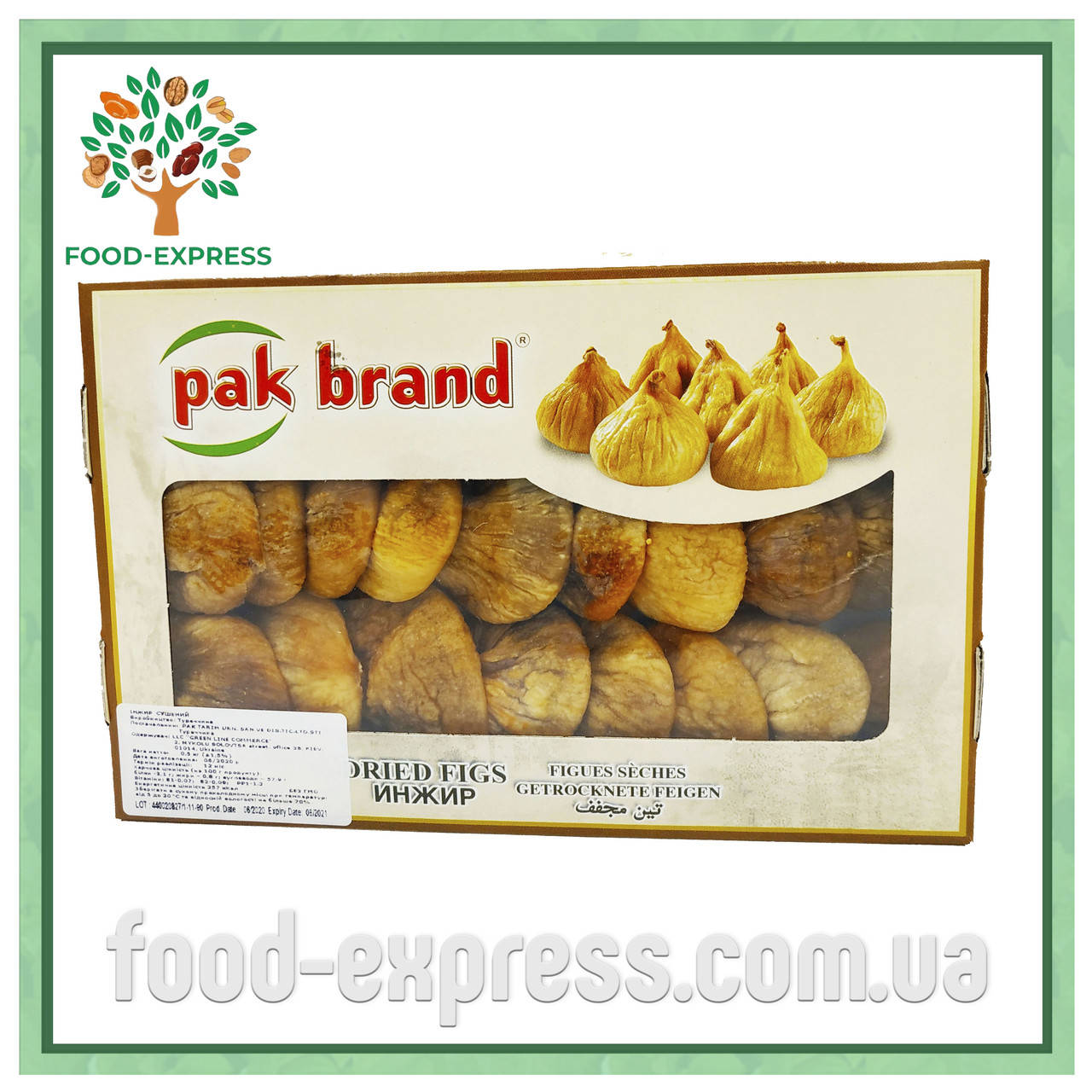 

Инжир сушеный Pak brand 200г, Натуральный сухофрукт Турция