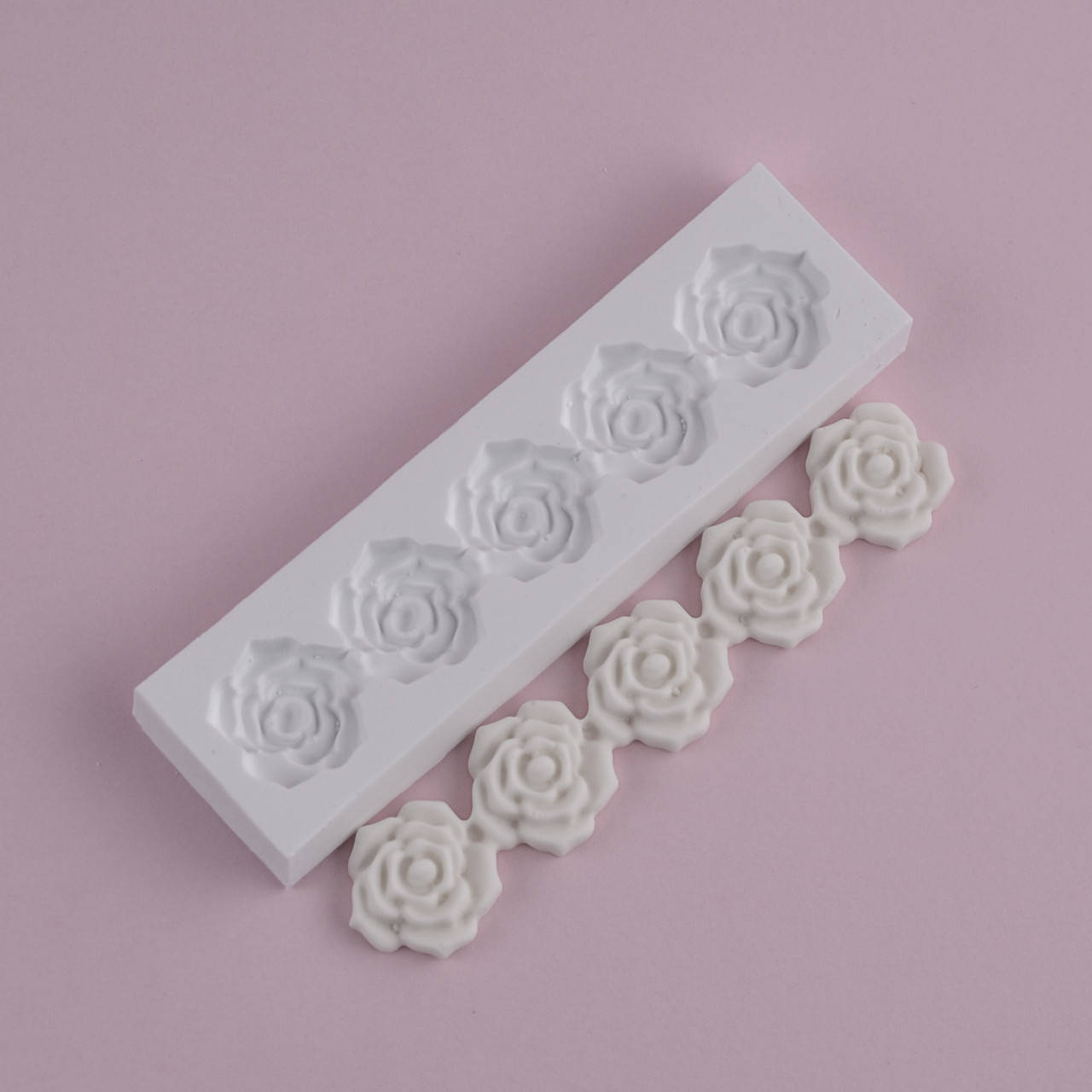 

Силиконовый молд Бордюр из роз 14.0х3.8 см