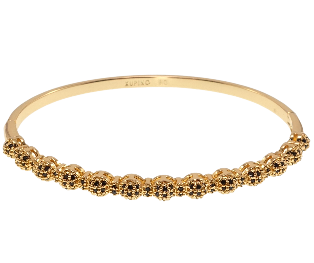 

Браслет Xuping Позолота 18K "Инкрустация черным цирконием" ø 6см