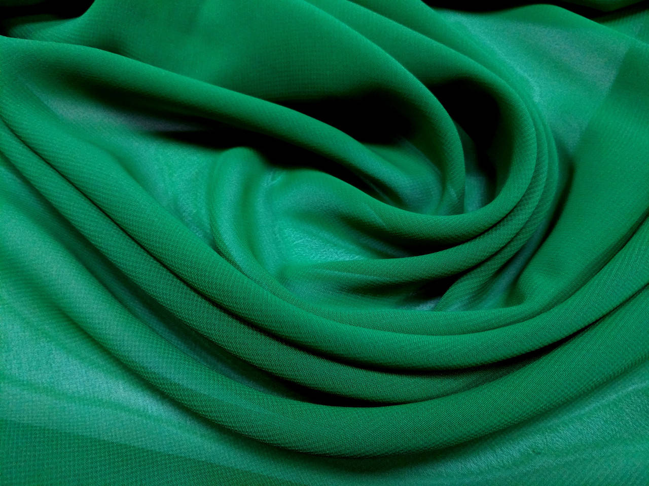 

Шифон однотонный, зеленая трава