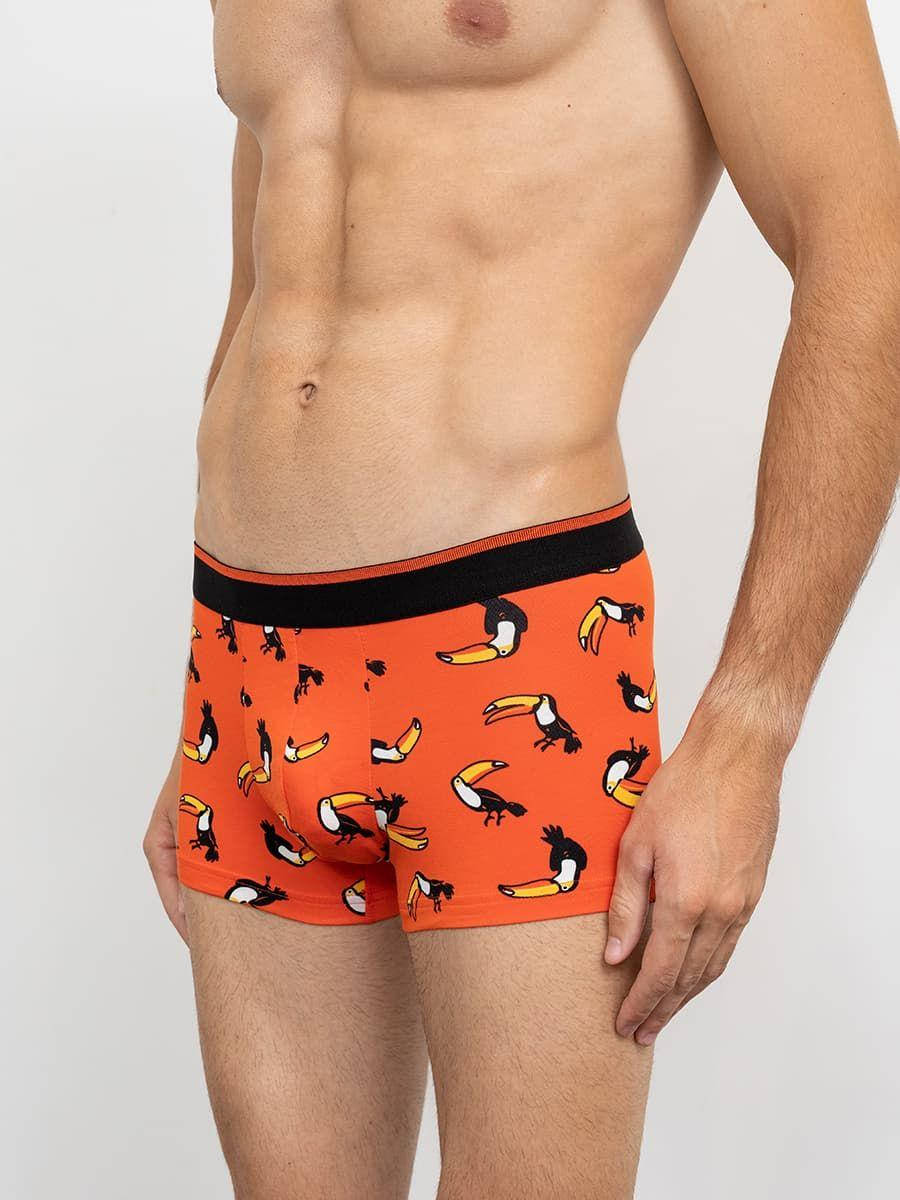 

ТРУСЫ МУЖСКИЕ (411124), туканы на оранжевом