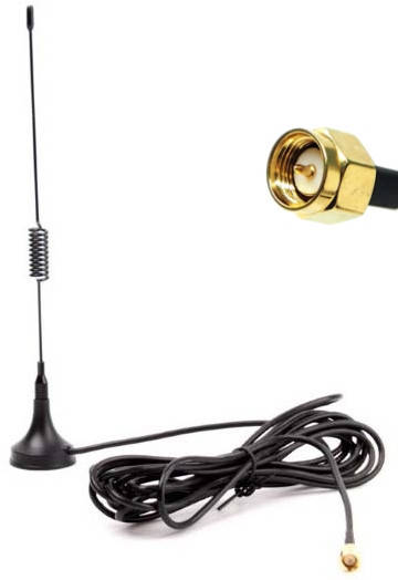 

Антенна GSM 900/1800MHZ SMA Male L=197mm 5dBi 3m кабель