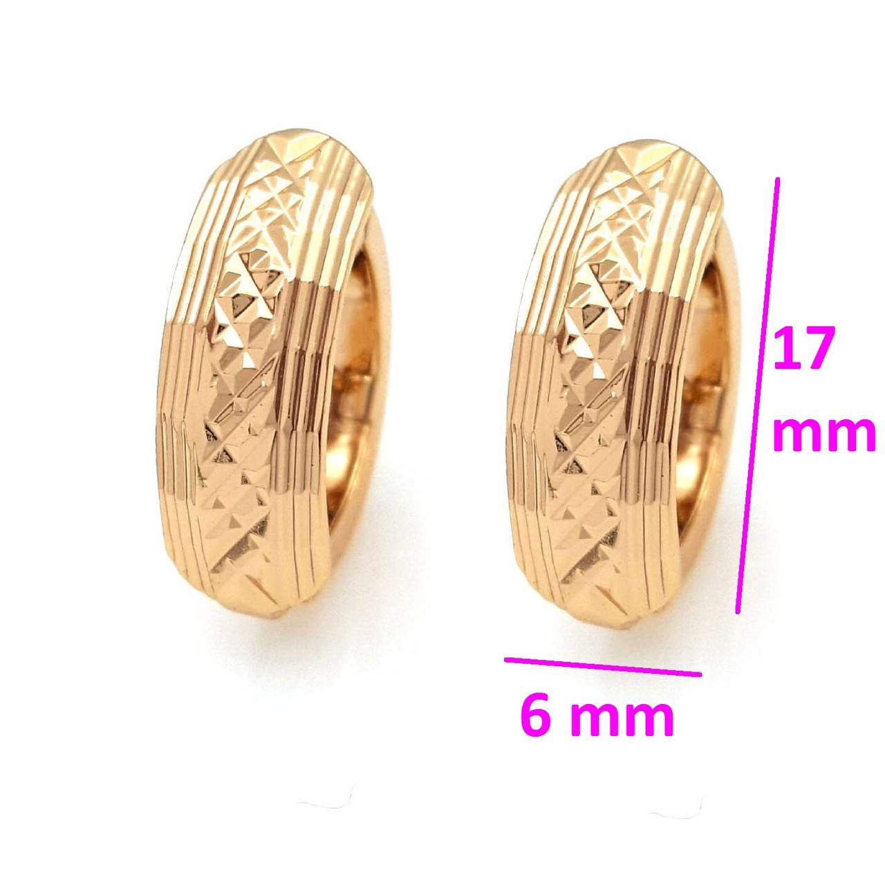 

Серьги Полумесяц с резным узором, позолота Xuping, 18К