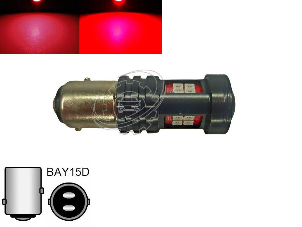 

Автолампа светодиодная LED BSmart T8 P21/5W 1157 BAY15d 3030 15SMD 10-50В красная