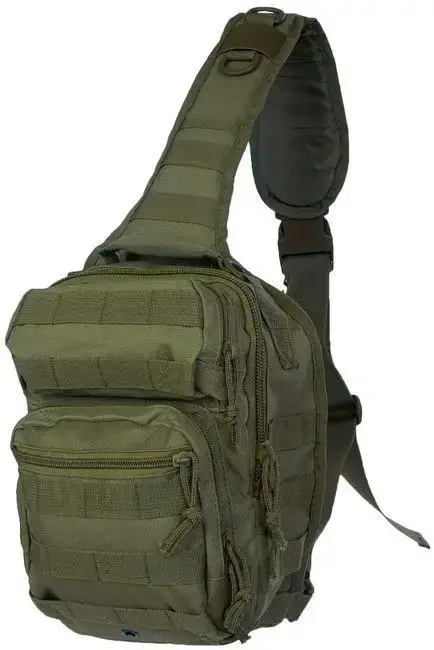 

Тактический однолямочный рюкзак mil-tec one strap assault 9л, тактический рюкзак для зсу, Зелёный