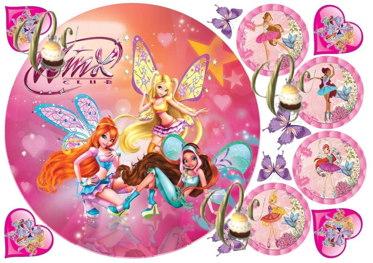 

Печать вафельной (рисовой) или сахарной картинки Винкс на торт