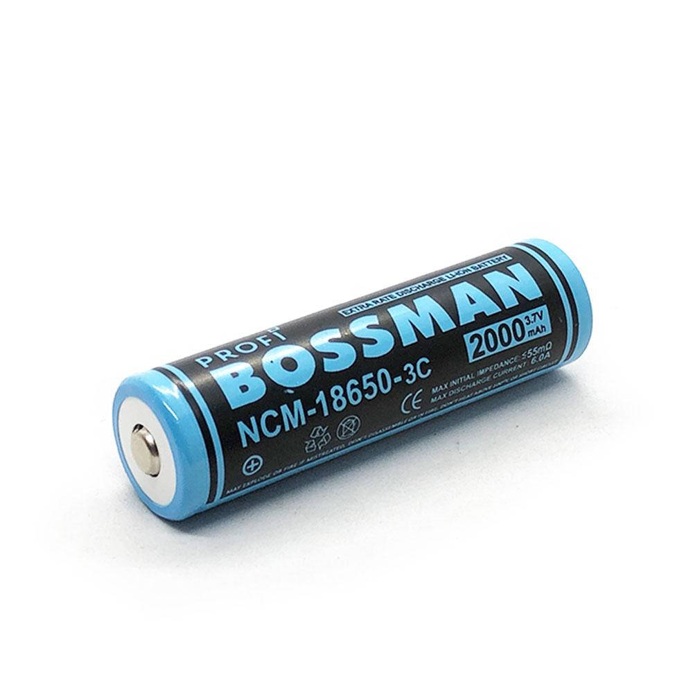 

Аккумулятор Li-Ion NCM18650-3C Bossman Profi 2000mAh (3.7v) (1шт.)
