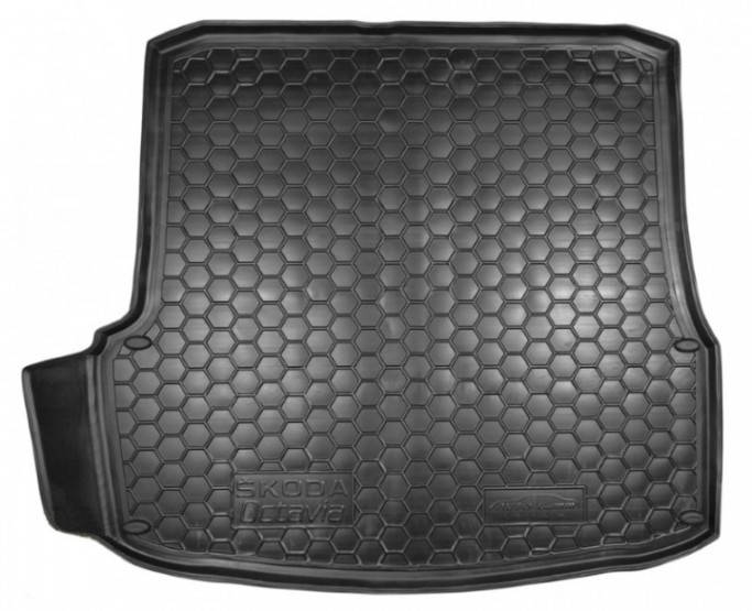 

Коврик багажника Skoda Octavia A4 (1996 - 2010) (лифтбэк) резино-пластиковый (AVTO-Gumm) автогум, Черный
