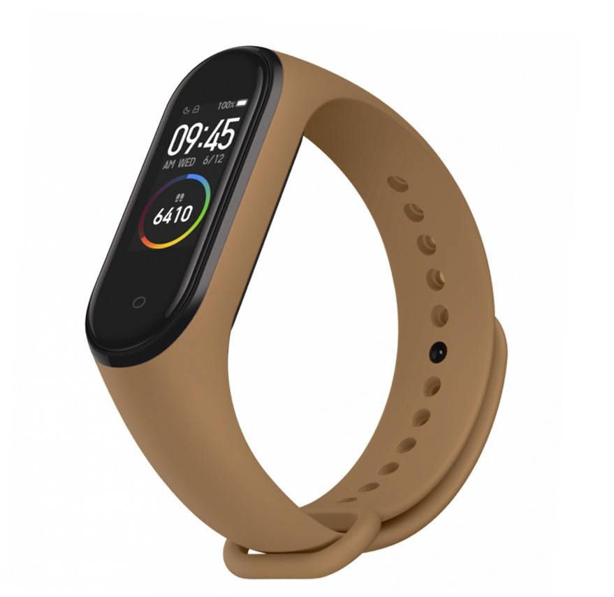 

Ремешок mi band 4 ремешок к браслету Mi Band 3 силиконовый светло-коричневый