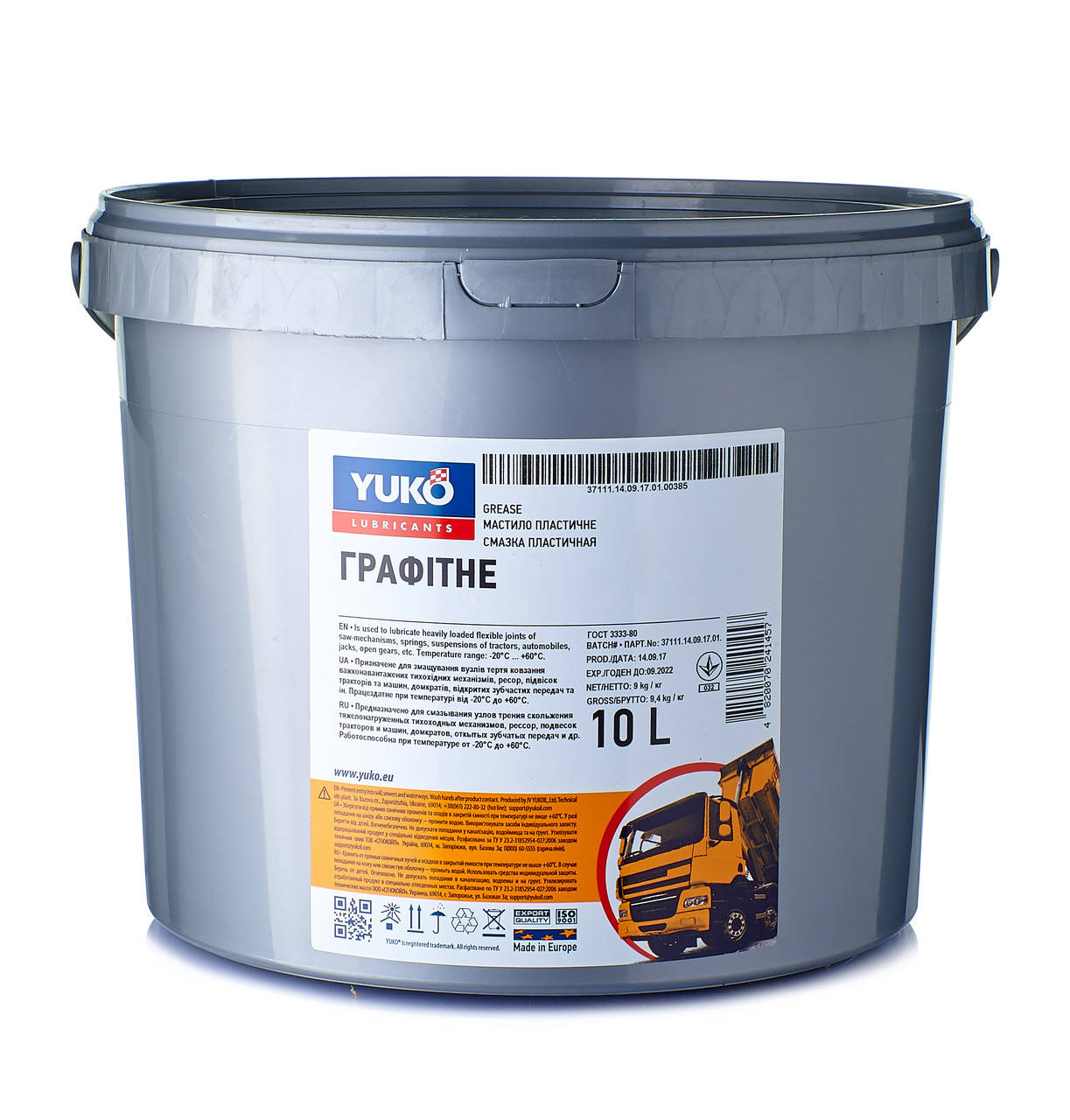 

Смазка графитная YUKO Мастило Графітне 10л/9 кг