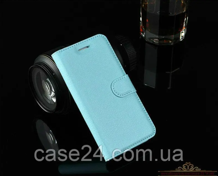 

Кожаный чехол книжка Lichee для Motorola G60 (на мото ж60) (9 цветов) голубой