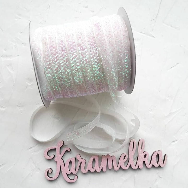 

Стрічка з люрексом 1см, БІЛА ПЕРЛАМУТРОВА